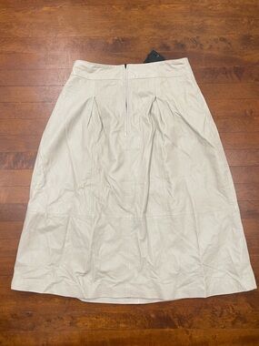 Bod & Christensen Cream Leather Skirt